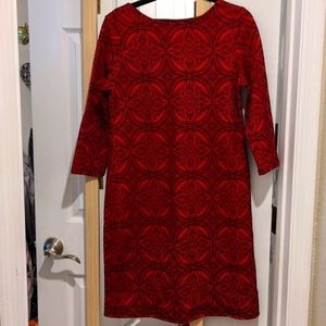 Red medallion dress